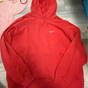 red nike hoodie!